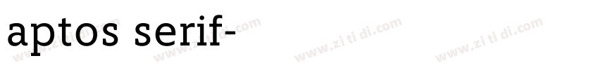 aptos serif字体转换